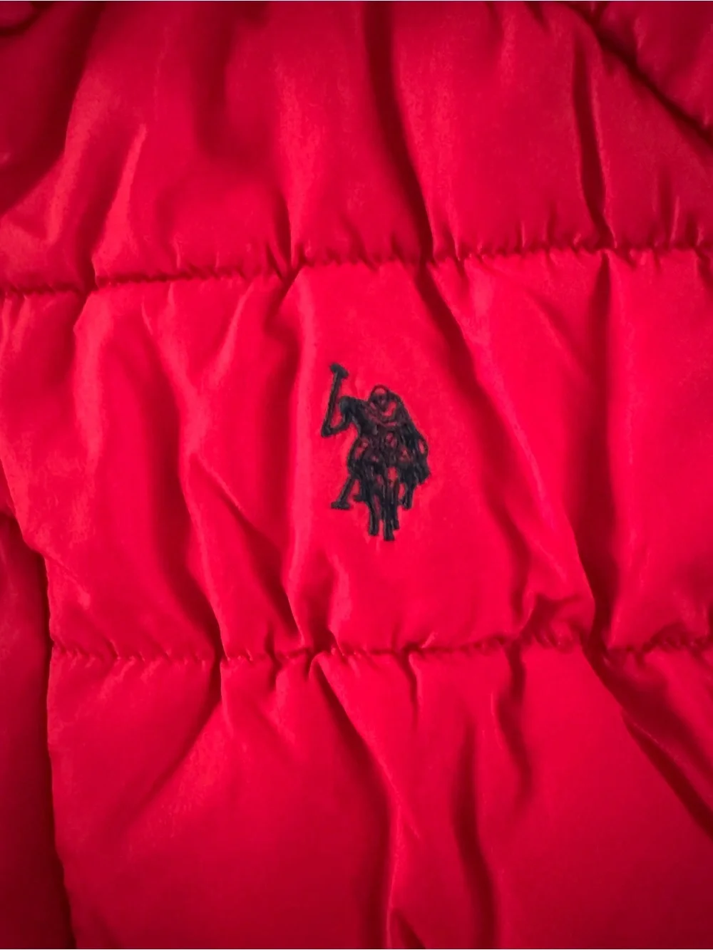 U.S. Polo Assn. Red Quilted Puffer Vest